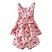 LittleSpring Little Girls' Shorts Sets Sleeveless Cute Size 5 Pink