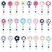 Soleebee 24 inches Retractable Badge Reels, Mixed Random Bling Crystal Nurse ID Badge Holder with 360° Swivel Alligator Clip - 12 Pack