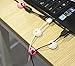 JEERIG Cable Clips Holders Cord Management, Multipurpose Cable Organizer 10 Pcs for Computer, Cell Phone or Charger (White)