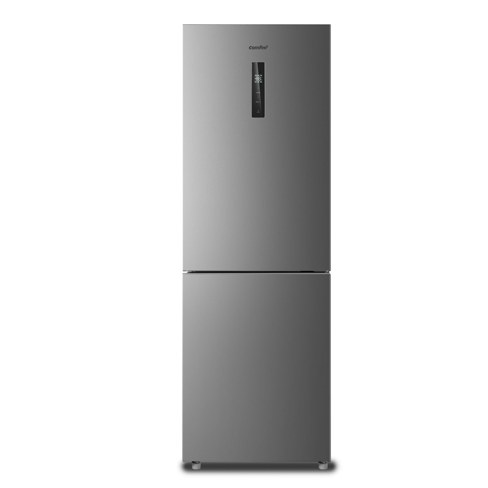 COMFEE' 冷蔵庫 237L 自動霜取り インバーター搭載 変温室付き タッチパネル付き 幅56.2cm 大容量 右開き 2ドア 薄型設計 コンパクト スリム ふたり暮らし用 家庭用 RCB239DS1JP(E) シルバー商品画像