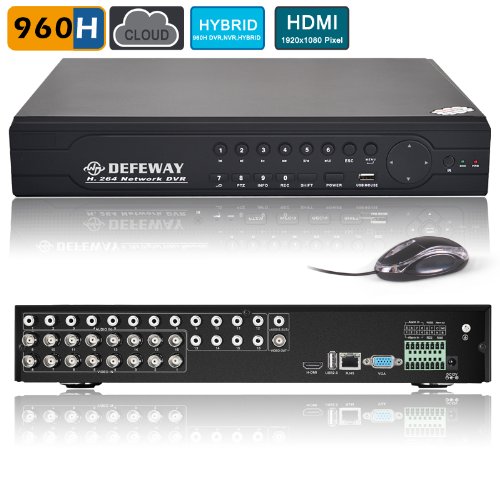 secure ecloud Security DVR/HVR/NVR DEFEWAY 16CH CCTV in one three