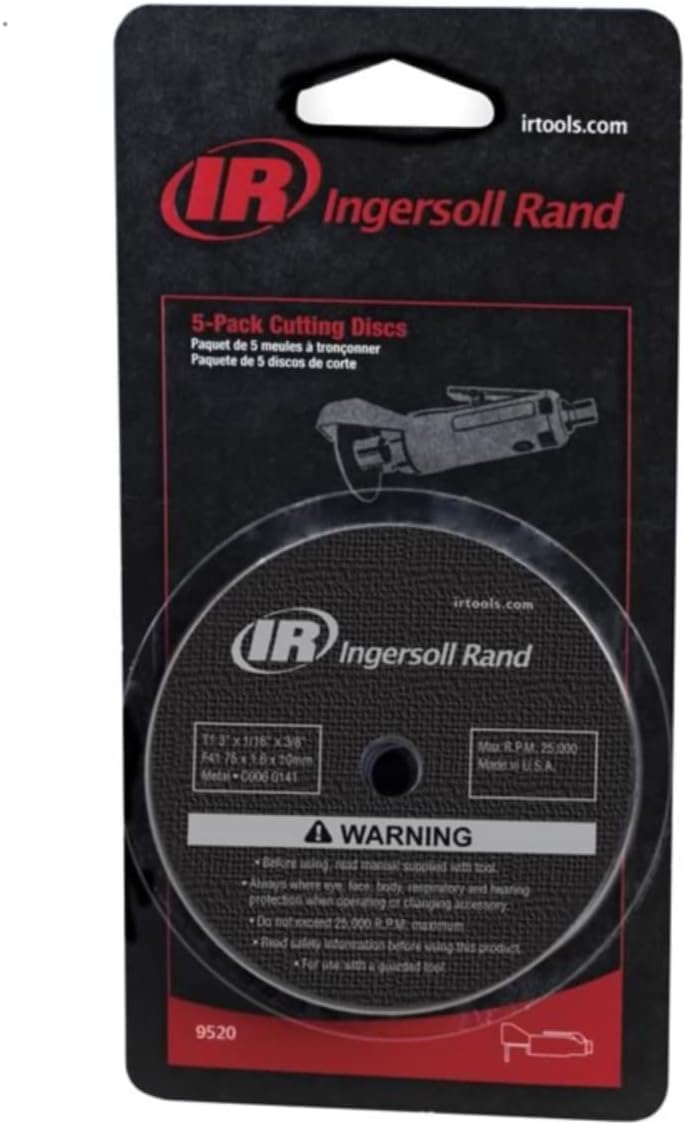 Ingersoll Rand 9520-3" (75 mm) Cutting Discs for Woodworking, Cutting Discs for Cut Off Tool as Accessories, for Ingersoll Rand Air Cutting Tool 426, 5 Pieces