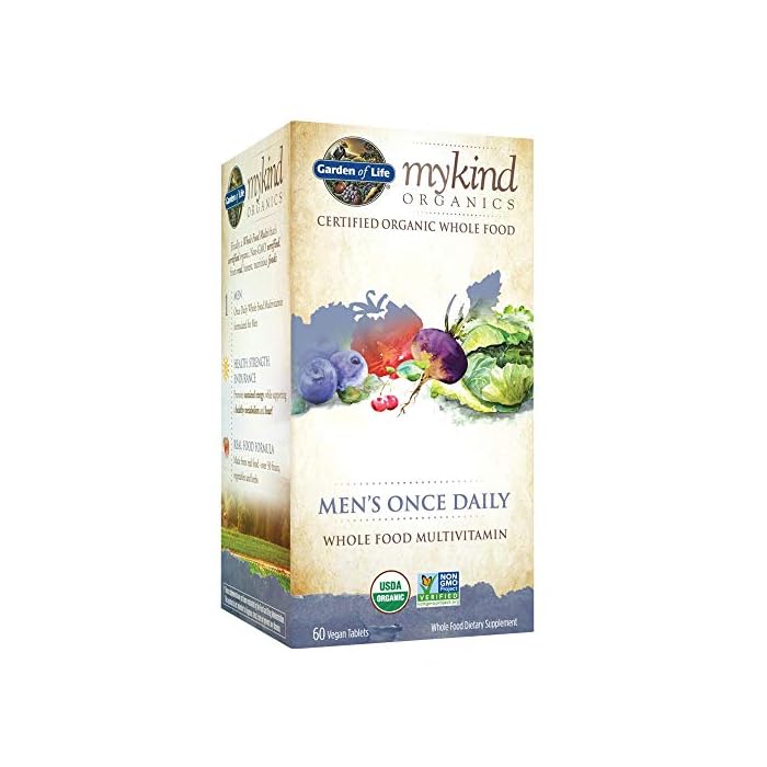 Garden of Life Multivitamin for Men - mykind Organic Men's Once Daily Whole Food Vitamin Supplement