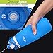 MoKo Collapsible Water Bottle, 750ml Unbreakable Foldable Leak Proof Silicone Sports Bottle, Medical Grade Silicone, BPA Free, FDA Approved, BLUE