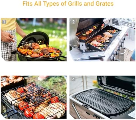 Spazzola elettrica per barbecue senza fili, 100 minuti di autonomia e IPX7 impermeabile – Batteria BBQ Power Spazzola in acciaio inox per la pulizia di griglie, affumicatori e forni