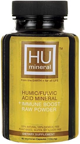 Humic/Fulvic Acid Mineral + Immune Boost Raw Powder 1000 Milligrams 60 Veg Capsules