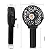 D-FantiX Small Portable Fan Battery Operated Personal Fan Mini USB Rechargeable Handheld Fan for Home, Travel, Bedroom and Office (Black)