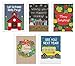 Tiny Expressions Teacher Christmas Cards- 5 Pack Teacher Holiday Greeting Cards, 5 Designs, School Christmas Greeting Card Bulk Set, 5 Envelopes Included, 4.25 x 6 Inches