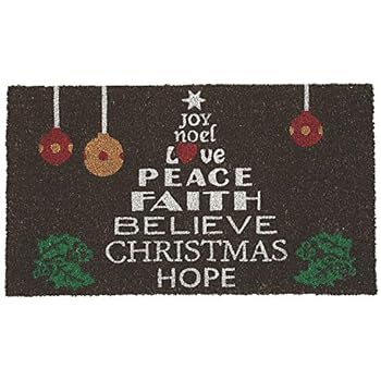 Amazon.com: Fun Express - Peace Faith Believe Coir Mat for Christmas