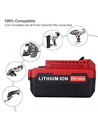 20 V batería para Porter Cable 5.0 Ah Max de litio pcc685l pcc680l Taladro Herramientas