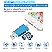 Fixget Memeory Card Reader, 3 in 1 SD/TF Micro SD Card Reader USB Adapter With Lightning, USB & Micro USB Interfaces, External Storage Memory Expansion for Android Device/Mac/PC/iPhone/iPad/IOS, Blue