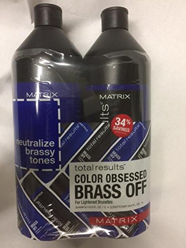 image for Matrix, Total result, brass off shampoo & conditioner for Lightened Br