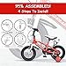 Goplus Freestyle Kids Bike Bicycle 12inch/ 16inch/ 20inch Balance Bike with Training Wheels for Boy's and Girl's (Red, 12-inch)