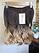 17 Inches One Piece Half Head Wavy Curly Ombre Clip in Hair Extensions 120grams (Dark brown to sandy blonde)