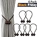 Melaluxe 6 Pack Magnetic Curtain Tiebacks, Decorative Curtain Holdbacks for Window Décor (Coffee)