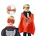 Ecparty Superheros Cape and Mask Matching Slap Bracelet for Kids Costume and Dress up (Multicolored)