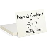 50 Sheets 5x7 Cream White Cardstock - Thick 92lb/250gsm Blank Paper for Greeting, Invitations, Thankyou & DIY Cards