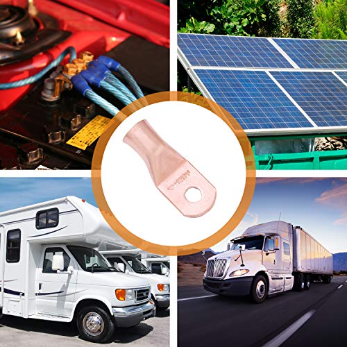 SELTERM 5pcs 4/0 AWG (XL) 3/8" Stud Copper Wire