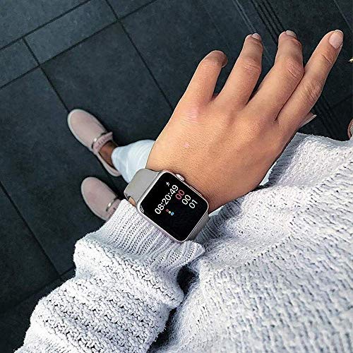 VATI Sport Band Compatible for Apple Watch Band 38mm 40mm, 3-Pack Soft Silicone Sport Strap Replacement Bands Compatible with 2019 Apple Watch Series 5, iWatch 4/3/2/1, 38MM 40MM S/M - Thumbnail 2