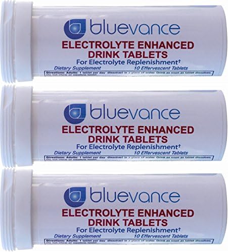 Hydrating Electrolyte Enhanced Effervescent Tablets Sugar &amp; Gluten Free 10 Tablets PACK of 3 TUBES