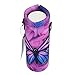AUPET Water Bottle Sling Bag Carrier Crossbody Sleeve,Insulated Neoprene Bottle Case Holder Pouch Cover 500ML/17oz with Shoulder Strap for Walking Women Men (Purple Butterfly)