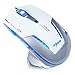 E-3LUE EMS601WHAA-NF Mazer II 2500 DPI Blue LED 2.4GHz Optical Portable Mobile Wireless Gaming Mouse Mice for Notebook, PC, Mac, Laptop, Computer, MacBook, White