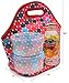 PAG Neoprene Lunch Tote Insulated Reusable Picnic Lunch Bags for Men Women Adults Kids Boys Girls, Pink Spot