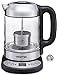 Gourmia GDK290 Electric Glass Tea Kettle With Built In Precise Steeping Tea Infuser, Programmable Temperature Pedestal Control Panel, 2 Quarts