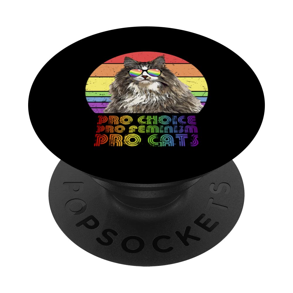 Pro Choice Pro Feminism Pro Cat LGBTQ Feminist PopSockets Swappable PopGrip