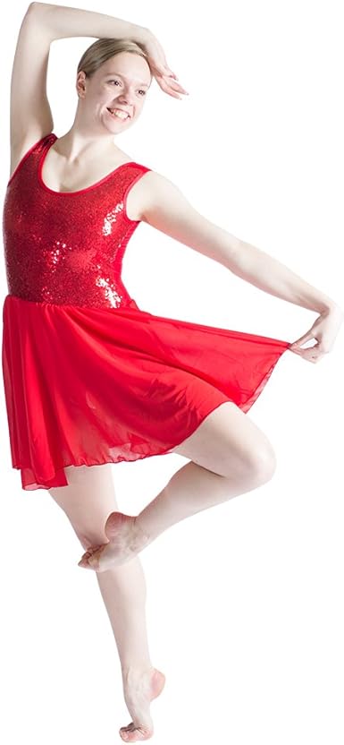 red lyrical dance dress