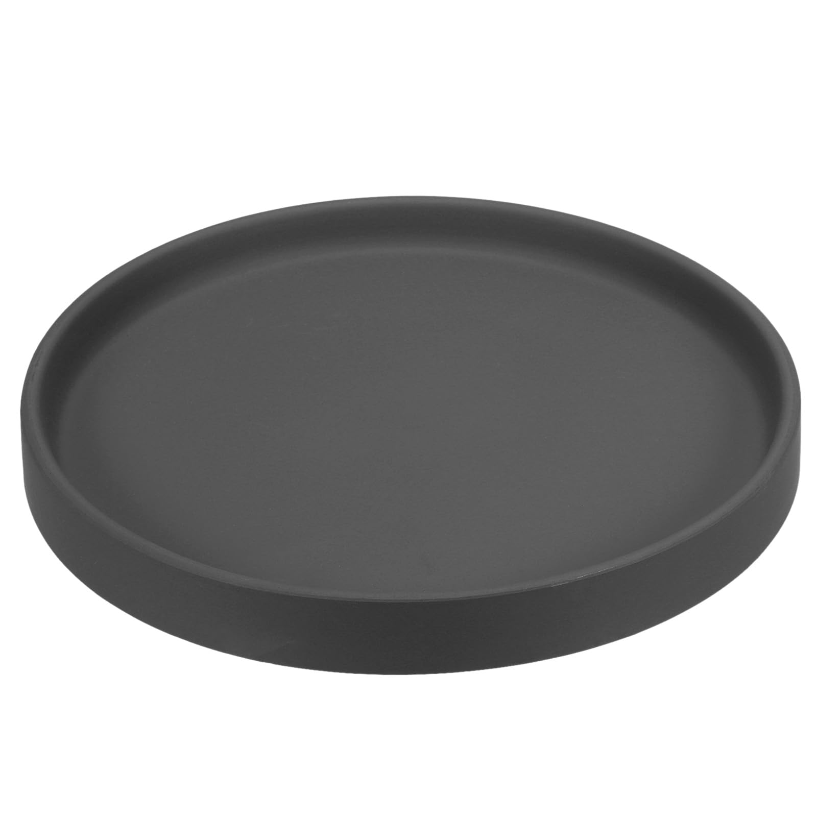 PATIKIL 7.7 Inch Round Ceramic Plant Saucer, Plant Saucer Tray Flower Planter Drip Tray for Indoors Outdoors Patio Balcony, Black