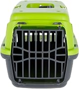 Kerbl Transport Box Expedion 45x30x30 cm Green Grey Plastic Door view 2