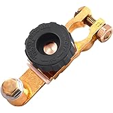 Top Post Battery Disconnect Switch - Quick Disconnect Battery Cut Off Switch for Car Truck Marine RV and Electrical Equipment - 12V/125A - Black