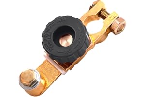 HOORLZ Top Post Battery Disconnect Switch - Quick Disconnect Battery Cut Off Switch for Car Truck Marine RV and Electrical Equipment - 12V/125A - Black