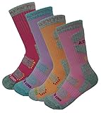 4Pack Women's ATB Coolmax Cushioned Performance/Hiking Crew Socks Summer
