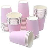 Lomyundar Party Paper Cups [50 Count(Pink)] 8.5 oz, Paper Cups For Weddding,Party(Baby Shower Party,Bachelorette party),Picnic, BBQ, Travel, and Event