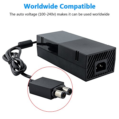 Xbox one Power Supply, Ponkor [LATEST VERSION] AC Adapter Xbox 1 Power Supply Brick Replacement Charger block AC Power cord for Microsoft Xbox One - Thumbnail 4