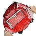 Dejaroo - Sand Free Mesh Bag - Strong Lightweight Tote For Beach & Vacation Essentials. Tons of Storage with 8 Pockets, Foldable, 17x9x15 inches, Red with Black Straps