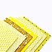 Fat Quarter Fabric Bundles Pre-Cut Quilting Cotton Twill Printed Assortments Craft Cloth Bundle Squares DIY for Sewing Crafting Rose Flavor(Yellow,18 by 20.5Inch)