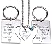 O.RIYA Daddy's Girl Mommy's World 3 Piece Keychain Pendant Necklace Set, Gift for Daughter, Mommys Little Girl Gifts
