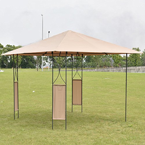 10'x10' Square Gazebo Canopy Tent Shelter Awning Garden Patio