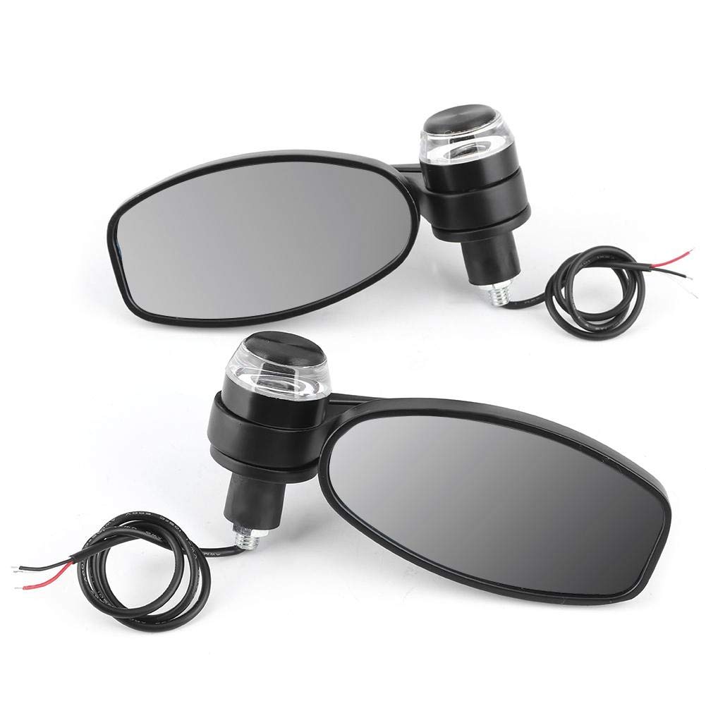 Photo 1 of 2Pcs 7/8in Motorcycle Rearview Mirror,Aluminum Handlebar End Rearview Mirrors with Turn Light Universal Motorcycle Parts