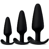Sexy Toys, 3Pcs Silicone Anal Plugs Training Set/Prostate Massage Anus Dilator Anal Ball for Beginner Men Women/Butt Plug Tra