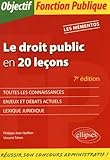 Le droit public en 20 leçons by