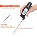 Habor Digital Meat Thermometer, Cooking Temperature Kitchen Instant Read Sensor with Largre LCD, Folding Long Probe for BBQ Grill Smokers Chicken Turkey Cake Brewing Milk, Black