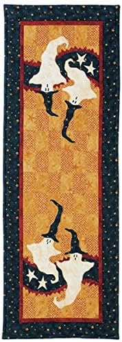 Jeri Kelly JKP-302 Silly Lil' Ghosts Table Runner, 40 by 14-Inch