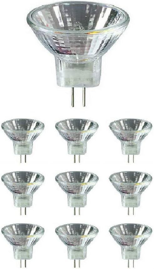 Gu4 Fitting Bi Pin Base Halogen Light Bulb Mr11 Spot Light Replacement Ac Dc 24V Back Pin Lamp Bulbs for Boats, Yachts, Landscape Lighting or Any Low Volt Down Lights, Warm White, 20W (Pack of 10)