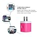 Charger Box, FiveBox Dual Port USB Wall Charger Brick Plug Adapter 2.1A Phone Charging Base Cube Charger Block for iPhone X/8/6/7/6S/7 Plus, iPad, Apple, Samsung S7 S6 S8, Android, LG, ZTE-2Pack/Pink
