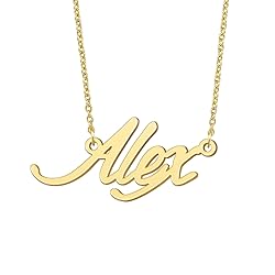 BYBWBL Alex Name Pendant Necklace 18k Gold Plated