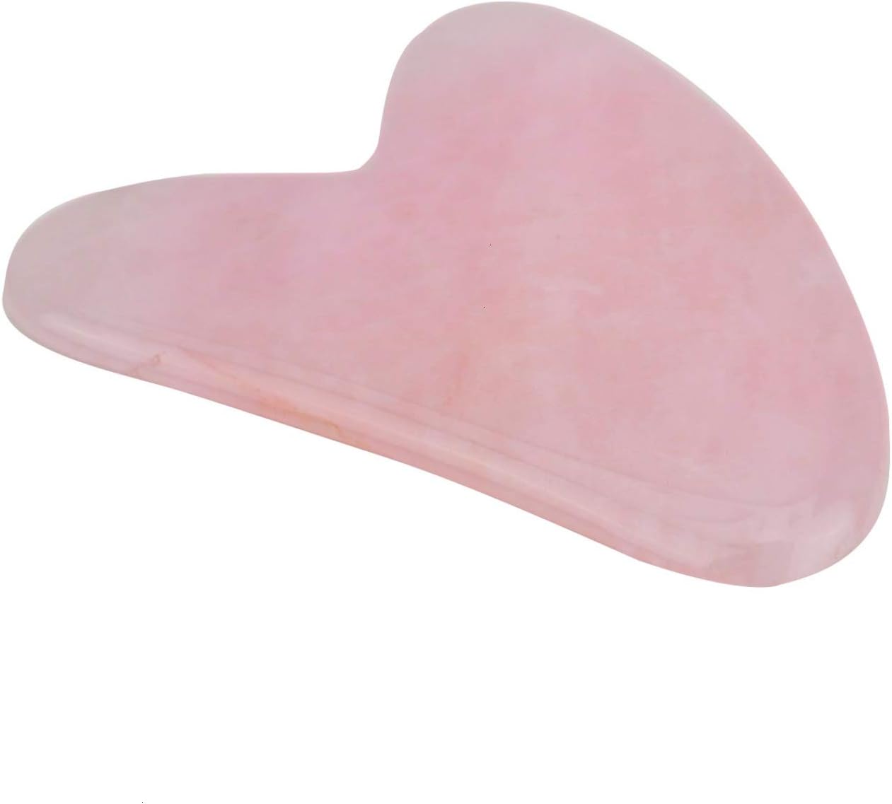Timoo Pink Rose Quartz Gua Sha, Natural Jade Gua Sha Scraping Massage Tools for Relaxing Muscles on Face and Body